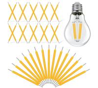 ROMISBABA 50 Pièces Filament LED pour Réparation D'ampoule à Filament Jaune 3v 38mm 120ma Design Économe en Énergie Facile à Installer pour Lampe Murale