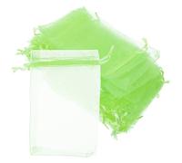 ROMISBABA 50 pièces Sachet de Protection pour Fruits avec Cordelette Lot de Filets Oiseaux et Insectes pour Arbres Fruitiers Organza Vert Fruit pour Jardinage