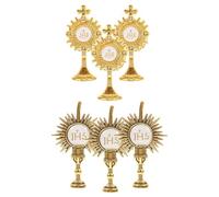 ROMISBABA 6 Broches de Croix en Alliage de Zinc Doré, Épingles de Revers Élégantes et Confortables pour Décorations de Première Communion et Présents de Fête