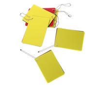 ROMISBABA 6 Ensembles Cartons D'arbitre de Football Portables en PP, Cartes Standard Jaunes et Rouges pour Matchs de Football, Tournois et Compétitions Officielles