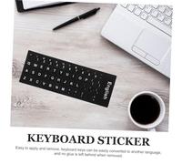 ROMISBABA 6 Feuilles Autocollants Clavier Anglais Stickers Remplacement Lettres Ordinateur Résistants et Faciles à Poser pour Mise à Jour Clavier Portable