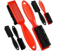ROMISBABA 6 Pcs Brosses à Cheveux Vintage pour Hommes, Accessoires de Coiffure en Nylon et Plastique, Faciles à Nettoyer, pour Barbe et Cheveux à Domicile ou Salon