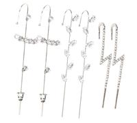 ROMISBABA 6 Pièces Boucles Oreilles Clip Non Percées Éclair Design Original Pour Femme Noël Anniversaire Cadeau Beauté Élégante