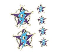 ROMISBABA 6 Pièces Broches Étoile à Branches Vintage Métal Pins Miniatures pour Manteaux Sacs Accessoires Unisexes Au Style Rétro et Gothique