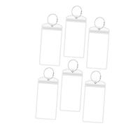 ROMISBABA 6 pièces Étiquette Porte Nom Valise PVC Transparent Étiquettes Bagages Personnalisées avec Anneau Acier Inoxydable Résistantes et Pratiques pour Valises Sacs à Dos et Croisières