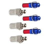 ROMISBABA 6 Pièces Étiquettes Identification pour Animaux et Bleu Capsules Étanches pour Collier de Chien et Chat Porte Adresse Sécurisé avec Tube Intérieur pour Informations Privées