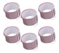 ROMISBABA 6 Pièces Lot de 6 Bracelets de Mariage à Claquer Rose, Corsages de Poignet en Slaplet Motif Floral, Accessoires pour Demoiselles d'Honneur pour Mariage et Enterrement de Vie de