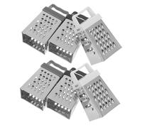 ROMISBABA 6 Pièces Mini Râpe à Fromage en Acier Inoxydable avec 4 Faces, Portable et Base Stable, Outil Cuisine pour Râper Ail et Fruits en Pique-niques Cuisine