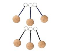 ROMISBABA 6 Pièces Porte-clés Flottant Liège Boule Ronde Accessoire Nautique Résistant pour Bateau Kayak Piscine Sports Aquatiques Design Ergonomique et Pratique