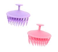 ROMISBABA 6 Pièces Silicone Hair Brush Set With Hollow Design Gentle Scalp Massage Comb For Shampoo Exfoliation Durable And Easy To Clean Small Washing Scrubber For Hair Care