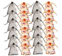 ROMISBABA 60 Pièces Sacs Cadeau Organza Halloween Motif Citrouille et Araignée Pochettes Festives à Cordon pour Bonbons Friandises et Petits Jouets Parfaits pour et Distribution