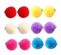 ROMISBABA 6paires Lot Boucles Oreilles Clip Pour Garçon Fille Non Percées Avec Pompon Et Fourrure Bijoux Décoratifs Pour Petites Filles