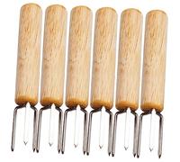 ROMISBABA 6pièces Support à Maïs Fourchette à Barbecue Brochettes à Maïs Multifonction Compact Réutilisable Accessoire De Barbecue Pratique