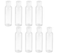 ROMISBABA 8 pièces Lot Bouteilles Shampoing Rechargeables Blanches Bouteilles Voyage Réutilisables Plastique Sécuritaire Faciles à Nettoyer pour Courts Séjours