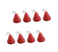 ROMISBABA 8 Pièces Lot de Bougies Aromatiques Fraise Cire de Soja Décoration Cadeau Anniversaire Accessoire Photo et Souvenir de Mariage