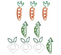 ROMISBABA 9pcs Trombones Fantaisie en Métal de Carotte et Radis Blanc, Pince à Documents Bien Faite, Résistante la Déformation, pour Bureau et Cahiers