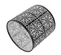 ROMISBABA Abat-Jour en Fer Forgé Noir Style Industriel Motif Solaire Ajouré, Compatible Douille E27, Abat-Jour Suspendu en Métal pour Lampe de Table et Décoration Intérieure Moderne