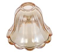 ROMISBABA Abat-Jour en Verre Soufflé 140 X 100 MM, Couleur Ambre, Abat-Jour Décoratif Tulipe, Résistant aux Hautes Températures, Abat-Jour de Remplacement pour Lampe de Table, à Suspendre et