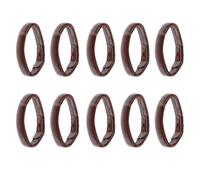 ROMISBABA Accessoires de Bracelet de Montre en Cuir Véritable 10 Pièces Surface Lisse et Résistants à L'usure Marron Anneaux de Remplacement Faciles à Utiliser pour Montre 20mm
