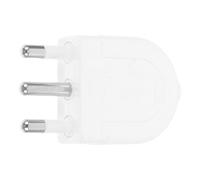 ROMISBABA Adaptateur Prise Italienne Mâle à 3 Piquets Blanc en Pc, Bouchon de Remplacement Sécurisé pour Appareils Électroménagers Haute Puissance, pour Voyageurs