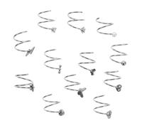 ROMISBABA Anneaux De Nez Doubles En Acier Inoxydable Spirale, Lot De 12 Pièces, Bijoux De Nez Légers Et Résistants, Piercing Multifonction, Accessoires Tendances Pour Fêtes Et Réunions