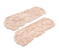 ROMISBABA Applique Bois Sculptée Dragon et Phoenix Décorations Angle de Meubles Bois Creusé Set Décoratif Européen pour Portes Lits et Armoires Motifs Floraux Vintage pour Décoration