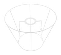 ROMISBABA Armature d'Abat-Jour en Métal 15X25X18 CM Bague d'Adaptation Conique Anneau Araignée Support d'Abat-Jour Cylindrique pour Lampe de Table Suspendre Style Industriel Blanc