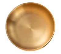 ROMISBABA Assiette à Sauce 13,5 Cm en Acier Inoxydable 304 Doré, Plat Double Couche pour Assaisonnements Polyvalents, Assiette de Service pour Maison et Apéritifs, Bol à Trempette Léger