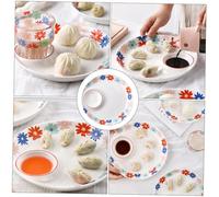 ROMISBABA Assiette Déjeuner Céramique avec Compartiments et Soucoupe Vaisselle Pratique pour Maison et Restaurant Assiette de Service Divisée pour Repas Équilibré