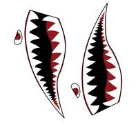 ROMISBABA Autocollant PVC Étanche Motif Dents de Requin Décoration Créative pour Kayak et Bateau Gonflable Adhésif pour Murs et Surfaces Lisses