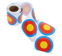 ROMISBABA Autocollants Cibles de Tir Fluorescents 76mm Dos Adhésif en Papier 1 Rouleau pour Entraînement en Clubs de Tir en Extérieur