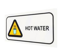 ROMISBABA Autocollants de Signalisation D'avertissement pour Eau Chaude en Pet, Faciles à Appliquer, Sécurité à Domicile Bureau