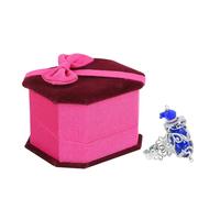 ROMISBABA Bague Anneau Aromatique Ajustable en Alliage Électrolytique Bleu, Accessoire pour Femmes, Bijou Flacon D'huile Essentielle, Présent Fête et Usage Quotidien