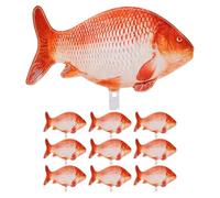 ROMISBABA Ballons en Aluminium de Poisson Rouge Karpe Lot de 10 Pièces Décoration de Fête Anniversaire sur Thème Pêche Résistants aux Intempéries Accessoires pour Événements Festifs