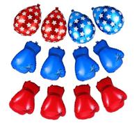 ROMISBABA Ballons PVC Résistant Forme Gants de Boxe et Sacs de Rouges et Bleus Gonflables Faciles pour Anniversaire Garçon Thème Lutte Intérieur et Extérieur