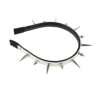 ROMISBABA Bandeau Cheveux Punk Gothique Clous Larges en Alliage de Zinc et Cuir Pu, Élastique Ajustable pour Concert Rock ou Séance Photo, Look Baroque Rétro