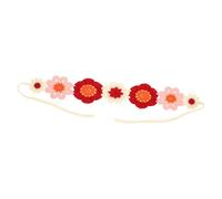ROMISBABA Bandeau Foulard pour Femme à Fleurs en Crochet, Accessoire Polyvalent en Tissu Uni, pour Mariages et Fêtes, Style Charmant