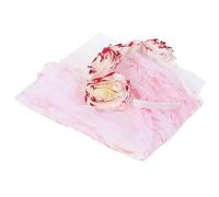 ROMISBABA Bandeau Halloween Mariée Voile en Résille Rose Couronne de Fleurs Sanglante Serrage-Tête pour Soirées Cosplay et Fêtes D’Halloween Accessoire Costume Fantôme Effrayant