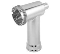 ROMISBABA Barillet Alliage Aluminium pour Tube Alimentation de Hachoir à Viande Électrique de Rechange pour Machine à Saucisse Assemblage Tête de Moulin et Silencieux