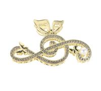 ROMISBABA Barrette Notes De Musique Ornée De Fausses Perles 10,5 Cm Grosse Pince à Cheveux Mâchoire Maintien Fort Pour Cheveux Épais Cérémonie Et Usage Quotidien