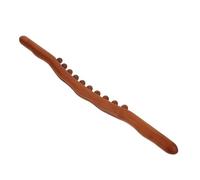 ROMISBABA Bâton de Massage en Bois Massif 10 Perles Carbonisé Rouleau Musculaire Gua Sha Corps Jambes Relaxation Équipement Bien-être Sportif