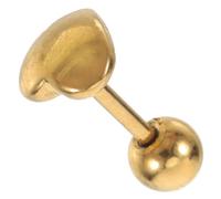 ROMISBABA Bâtonnet de Piercing Langue en Acier Inoxydable de Cœur Or, Accessoire Fiable et Sûr Usage Quotidien et Parties