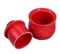 ROMISBABA Beurrier en Céramique Rouge avec Couvercle Hermétique, Pot à Beurre 1 Pièce, Conservation Fraîcheur Beurre et Fromage, Rangement la Cuisine Maison, Accessoire Multifonctionnel