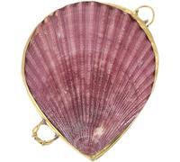 ROMISBABA Boîte à Bijoux Élégante et Pratique Design Multifonctionnel en Coquillage Naturel et Matériau Métal Couleur pour Bracelets et Boucles D'oreilles Couleur