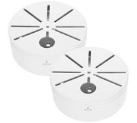 ROMISBABA Boîte de Jonction Étanche Extérieure 13,5 Cm Diamètre X 5 Cm Épaisseur, Cache-câbles Multiple Trous, 2 Pièces pour Dissimulation Sécurisée de Câbles de Vidéosurveillance