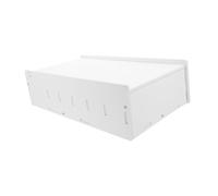 ROMISBABA Boîte de Rangement Plastique avec Couvercle Organiseur de Bureau pour Billets et Monnaie Plateau Tiroir Caisse Compartimenté Cases Organiseur Compact et PVC