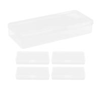 ROMISBABA Boîte de Récupération pour Lames de Rasoir Transparentes en Plastique Dur, Boîte Multifonctionnelle Sécurisée pour Utilisateurs à Domicile et Barbiers, Lot de 5 Pièces