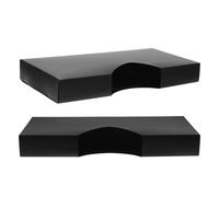 ROMISBABA Boîte Distributrice de Moufles en Plastique Noir L Lot de 2 Organiseur Simple Face pour Bureau Garage et Laboratoire Distributeur de Masques et Mouchoirs Polyvalent Rangement