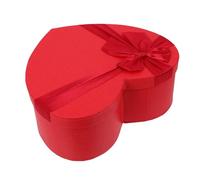 ROMISBABA Boîte Présent de Cœur Moyenne en Papier Robuste Rouge Coffret Vide pour Chocolats et Fleurs Saint-Valentin et Occasions Spéciales Boîte à Présents Élégante et Solide