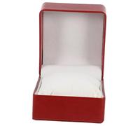 ROMISBABA Boîtier De Montre Unique en Cuir PU Rouge Foncé, Coffret De Rangement Compact, Étui De Voyage pour Montre, Accessoire Élégant pour Collectionneurs, Format Carré Coins Arrondis